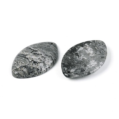 Natural Map Stone Big Pendants G-N361-04B-1