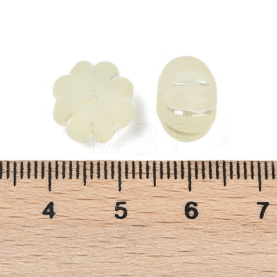 Frosted Transparent Acrylic Beads OACR-P029-03B-03-1