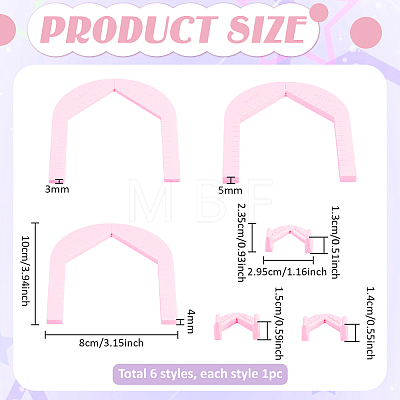 6Pcs PLA Clay Earring Drilling Guide Tool TOOL-PH0002-05-1