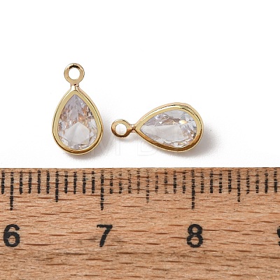 Brass Glass Pendants KK-C253-05G-1