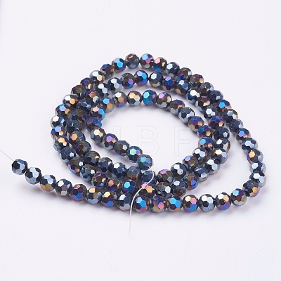 Electroplate Glass Beads Strands EGLA-J042-6mm-AB01-1