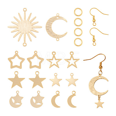 Yilisi DIY Star & Moon & Sun Drop Earring Making Kit DIY-YS0001-36-1