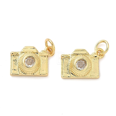 Brass Pave Cubic Zirconia Pendants KK-Z120-58A-G-1