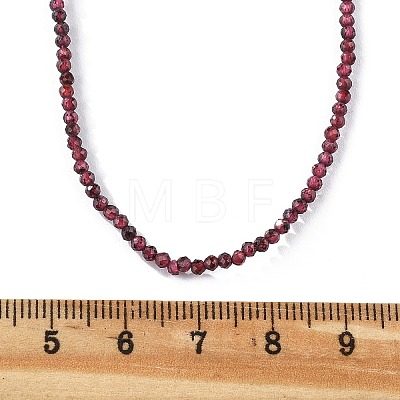 Natural Garnet Beaded Necklaces NJEW-K114-A-A04-1