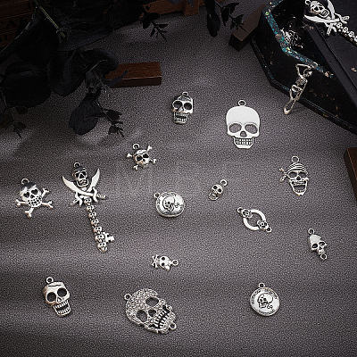 Tibetan Style Alloy Pendants & Links Set PALLOY-PH0013-91-1