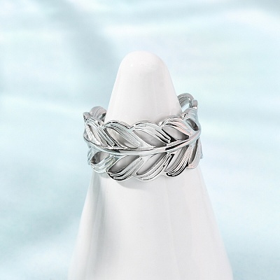 304 Stainless Steel Cuff Open Rings RJEW-P191-01P-1