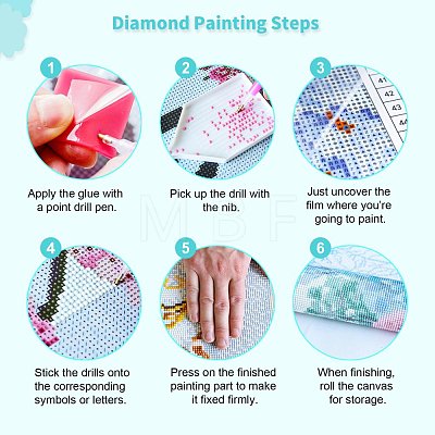 DIY 5D Beach Theme Pattern Canvas Diamond Painting Kits DIY-C021-02-1