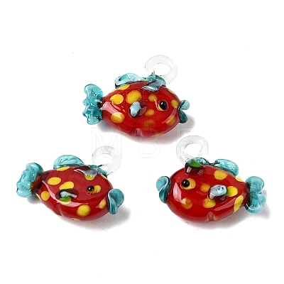 Handmade Lampwork Pendants LAMP-B035-01C-21-1