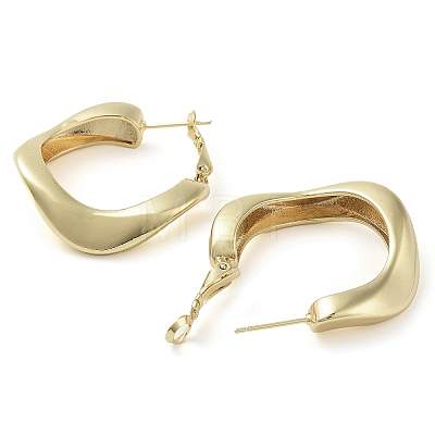 Brass Hoop Earrings EJEW-K276-09G-1