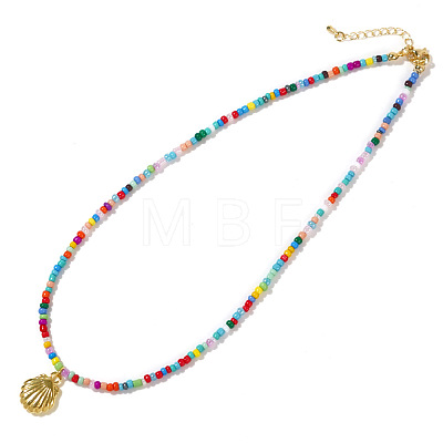 Colorful Seashell Beaded Necklaces for Women ZN3329-1-1