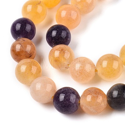 Dyed Natural White Jade Beads Strands G-T138-8mm-210-35-1