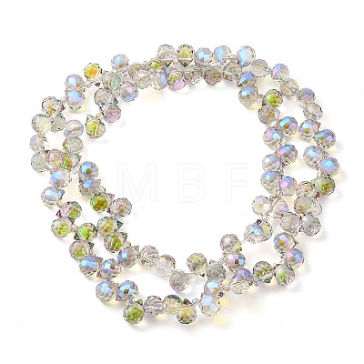 Electroplate Glass Beads Strands EGLA-D030-17Q-1