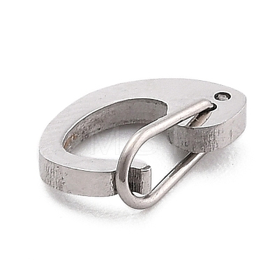 304 Stainless Steel Push Gate Snap Key Clasps STAS-B022-02P-1