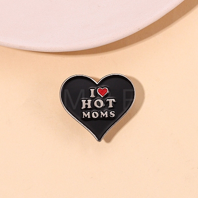 Heart with Word I Love Hot Moms Enamel Pin VALE-PW0001-059-1
