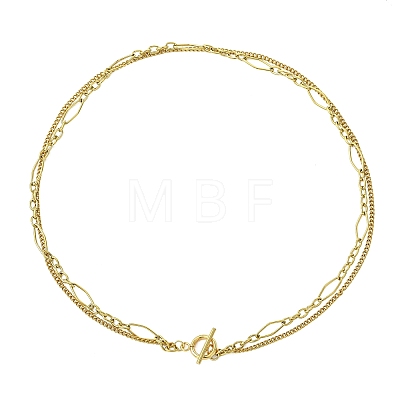 304 Stainless Steel Curb Chain & Figaro Chain Necklaces NJEW-JN06022-1