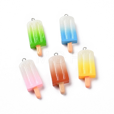 Gradient Color Resin Imitation Food Pendants RESI-H144-11-1