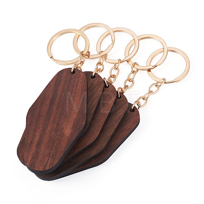 Walnut Wood Pendant Keychains KEYC-TAC0034-06B-1