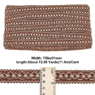 Polyester Braided Lace Trims OCOR-WH0070-21B-1