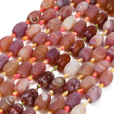 Dyed & Heated Natural Weathered Agate Beads Strands GG-CBAB9C6-E01-02-1
