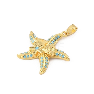Ocean Brass & Rhinestone Pendants RB-CBA4B36-04G-05-1