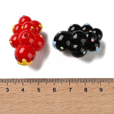 Opaque Acrylic Enamel Beads OACR-P038-03A-M-1