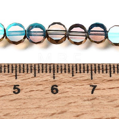 Electroplated Transparent Glass Beads Strands GL-CBA98F0-06B-07-1