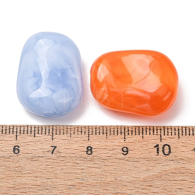 Two-Tone Imitation Gemstone Acrylic Beads AC-CBA7B05-07-1
