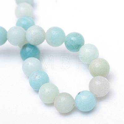 Round Natural Grade A Amazonite Bead Strands X-G-R345-4mm-16-1