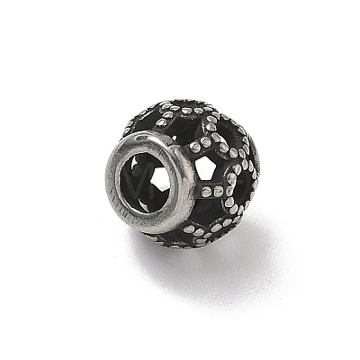 304 Stainless Steel European Beads STAS-H238-09B-AS-1