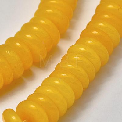 Natural Yellow Jade Heishi Beads Strands G-K208-26-8mm-02-1