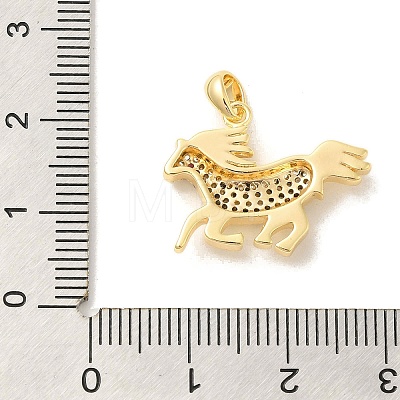 Brass Micro Pave Cubic Zirconia Pendants KK-Z073-17G-1