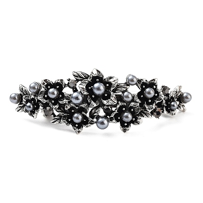 Flower Alloy Rhinestone Hair Barrettes LS-PHAR-S604-01AS-01-1