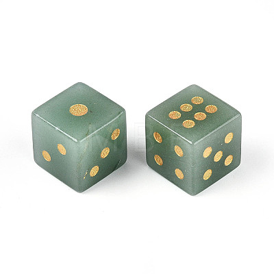 Natural Green Aventurine Carved Cube Dice T144-07C-1