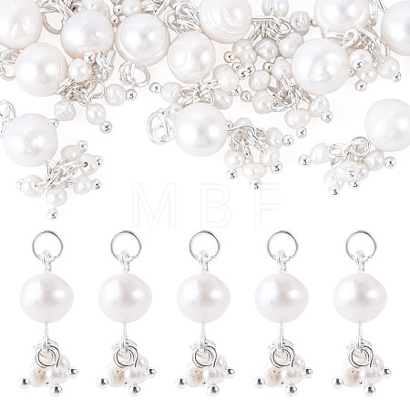 12Pcs Potato Natural Cultured Freshwater Pearl Pendants PALLOY-TA00385-1