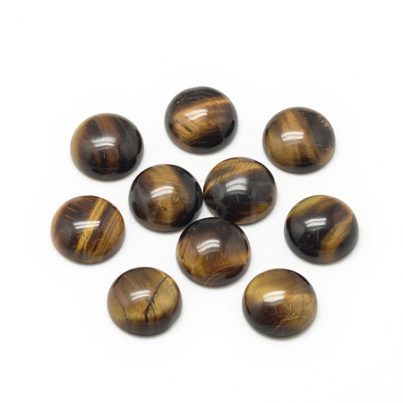 Natural Tiger Eye Cabochons X-G-R416-10mm-35-1