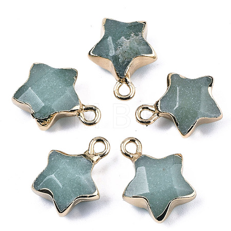 Natural Green Aventurine Pendants G-N326-36H-1