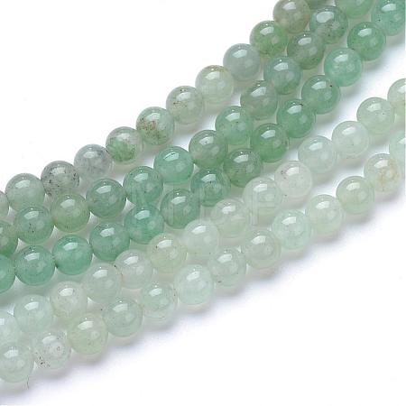 Natural Green Aventurine Bead Strands G-R412-15-6mm-1