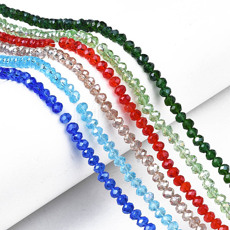 Electroplate Glass Beads Strands EGLA-A034-T4mm-B-1
