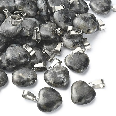 Natural Larvikite Pendants X-G-Q371-14-1