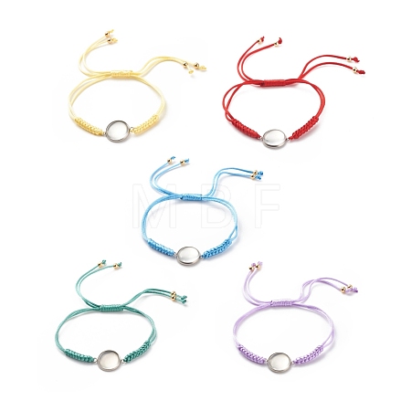 304 Stainless Steel Connector Bracelets AJEW-JB01132-02-1