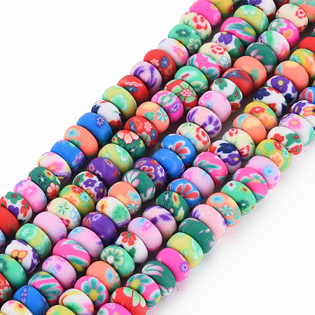 Handmade Polymer Clay Beads Strands X-CLAY-N008-056-01-1