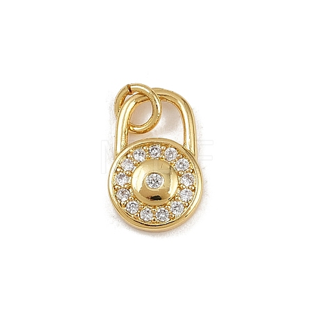 Brass Micro Pave Cubic Zirconia Charms LS-KK-H077-02G-03-1
