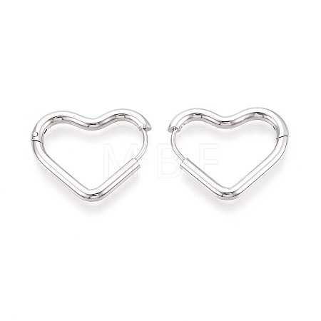 304 Stainless Steel Hoop Earrings STAS-T074-52P-1