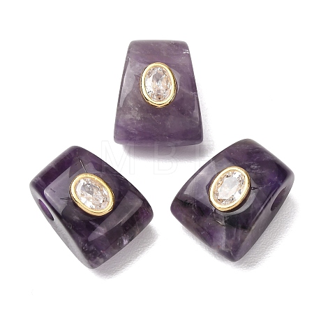 Natural Amethyst European Beads GG-CBA9389-02L-1