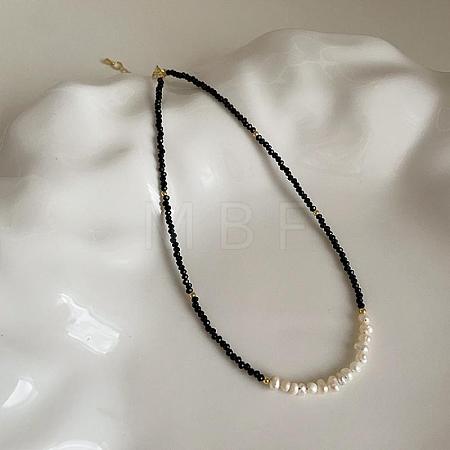 Vintage Natural Freshwater Pearl & Glass Beaded necklaces QO5494-3-1