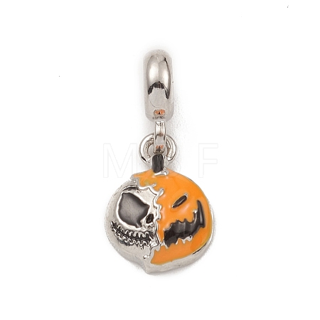 Alloy Enamel European Dangle Charms PALLOY-I218-24AS-1