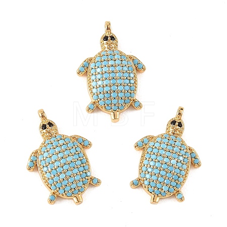 SHEGRACE Brass Synthetic Turquoise Pendants XGRQ5K843-840G-1
