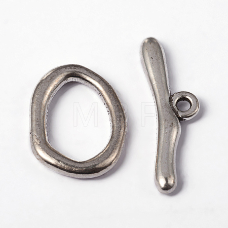 Alloy Toggle Clasps X-PALLOY-G014-AS-1