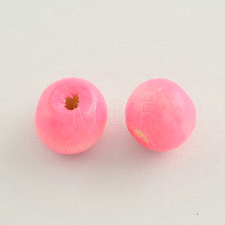 Dyed Natural Wood Beads WOOD-Q006-6mm-07-LF-1