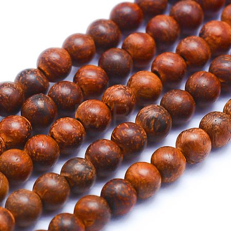 Natural Wood Beads Strands WOOD-P011-06-6mm-1
